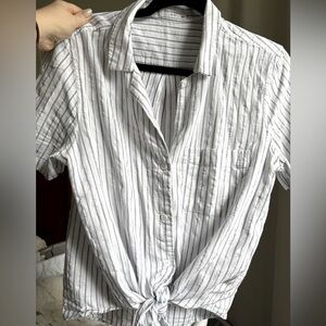 Equipment button up short sleeve blouse